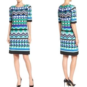 NWOT Eliza J Geometric Shift Dress